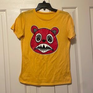 Yellow shirt with Bear X eyes
